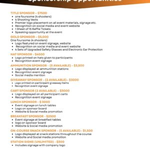 2026 A Day of Breaking Clays & Building Hope Sponsorships